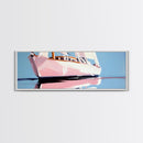 Nautical Boat Art, Ocean Sailing Painting, Coastal Framed Canvas Print, Minimalist Wall Decor, Blue Seascape Artwork, Beach House Style
