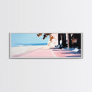 Coastal Walkway, Beach Scene, Ocean Art, Framed Canvas Print, Seaside Home Decor, Nautical Wall Art, Coastal Living, Summer Aesthetic