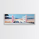 Open Gate, Countryside Fence, Rural Landscape, Framed Canvas Print, Warm Home Decor, Farmhouse Wall Art, Minimalist Design, Serene