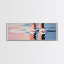 Ocean Steps, Abstract Beach Art, Minimalist Seaside, Framed Canvas Print, Water Reflection Wall Art, Coastal Living Decor, Boho Beach