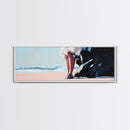 Sunset Beach, Peaceful Retreat, Ocean Serenity, Coastal Canvas Print, Living Room Wall Art, Soft Pastel Decor, Minimalist Wall Art