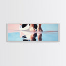 Soft Beach Reflection, Coastal Art, Minimalist Print, Pastel Wall Art, Boho Decor, Living Room Wall Art, Canvas Print, Summer Vibes