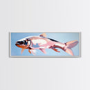 Fish, Ocean Wildlife, Coastal Art, Framed Canvas Print, Nautical Wall Art, Minimalist Decor, Beach House Art, Dining Room Art