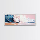 Ocean Wave, Coastal Beauty, Serene Seascape, Canvas Print, Beach House Wall Art, Nautical Theme, Living Room Decor, Modern Art Style