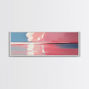 Pink Sunset, Tranquil Beach, Evening Serenity, Canvas Print, Coastal Wall Art, Bedroom Decor, Soft Aesthetic, Modern Home Design