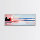 Ocean Bliss, Beach Serenity, Sunset Vibes, Framed Canvas Print, Coastal Decor, Nautical Theme, Living Room Art, Relaxing Wall Painting