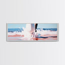 Coastal Serenity, Ocean View, Beach Art, Framed Canvas Print, Minimalist Coastal Decor, Seaside Painting, Nautical Home Wall Art