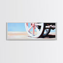 Rustic Wheel, Country Road, Soft Pastel Landscape, Farmhouse Decor, Western Wall Art, Framed Canvas Print, Living Room Aesthetic