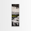 Black and White, Minimalist Landscape, Ocean View, Canvas Print, Modern Wall Art, Neutral Home Decor, Bedroom Artwork, Coastal Painting