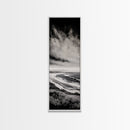 Monochrome Beach, Minimalist Seascape, Black And White Photography, Coastal Wall Art, Tranquil Shoreline, Modern Decor, Canvas Print