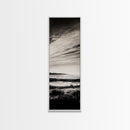 Black White, Seascape Art, Coastal Print, Framed Canvas Print, Monochrome Wall Art, Beach House Decor, Large Art, Living Room Artwork