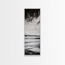 Monochrome Seascape, Minimalist Ocean Art, Black White Canvas Print, Coastal Home Decor, Large Wall Art, Beach Painting, Modern Artwork