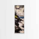 Coastal Cliff, Ocean Waves, Moody Seascape, Nautical Wall Art, Canvas Print, Beach House Decor, Modern Landscape, Living Room Art