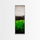 Abstract Green Field, Minimalist Landscape Painting, Modern Nature Art, Canvas Print, Vibrant Green Wall Decor, Contemporary Home Art