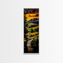 Sunset Path, Vibrant Landscape, Canvas Print, Sunset Art, Autumn Wall Decor, Nature Lover Gift, Rustic Home Art, Living Room Wall Art
