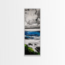 Ocean Horizon Painting, Abstract Seascape Art, Blue and Green Coastal Decor, Contemporary Nautical Art, Dining Room Wall Art, Canvas Print