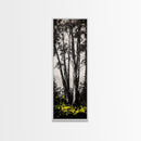 Black and White Tree Art, Forest Wall Decor, Nature Artwork, Minimalist Landscape, Rustic Home Decor, Office Art, Framed Canvas Print