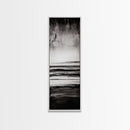 Black and White Seascape, Minimalist Ocean Horizon Art, Coastal Nautical Wall Decor, Modern Beach House Artwork, Framed Canvas Print