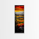 Autumn Fields, Sunset Painting, Warm Colors, Rustic Decor, Framed Canvas Print, Farmhouse Wall Art, Nature Inspired, Cozy Home Art