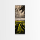 Vineyard Path, Wine Country, Rustic Landscape, Wall Decor, Living Room Art, Framed Canvas Print, Countryside, Nature Artwork