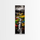 Monochrome River, Scenic Landscape, Canvas Print, Black And White Wall Art, Nature Inspired, Minimalist Home, Modern Office Decor