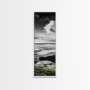 Tranquil Ocean, Minimalist Seascape, Black and White Wall Art, Coastal Serenity, Beach Photography, Canvas Print, Modern Home Decor