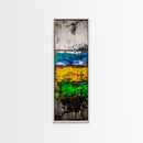 Colorful Abstract, Bold Textures, Vibrant Expression, Framed Canvas Print, Contemporary Wall Art, Living Room or Office Artwork