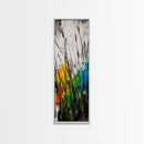 Wild Grasses, Abstract Landscape, Nature Inspired, Vibrant Color, Framed Canvas Print, Modern Boho Art, Bedroom Wall Decor