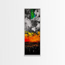 Fiery Sunset, Bold Abstract Art, Expressionist Painting, Colorful Landscape, Framed Canvas Print, Office Wall Art, Autumn Wall Decor