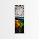 Colorful Fields, Abstract Landscape Art, Modern Nature Wall Decor, Vibrant Impressionist Painting, Living Room Wall Art, Canvas Print
