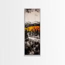 Autumn Forest, Mountain Landscape, Rustic Wall Art, Canvas Print, Fall Home Decor, Cozy Cabin Artwork, Nature Painting, Earthy Wall Accent