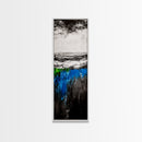 Abstract Ocean Depths, Blue Green Seascape, Modern Coastal Decor, Framed Canvas Print, Minimalist Wall Art, Bedroom Wall Hanging