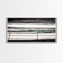 Stormy Ocean, Coastal Wall Art, Black and White Seascape, Minimalist Art, Modern Home Decor, Beach House Artwork, Framed Canvas Print