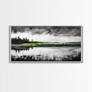 Stormy Waters, Abstract Beach Scene, Canvas Print, Ocean Wall Art, Moody Seascape Painting, Coastal Wall Decor, Living Room Art