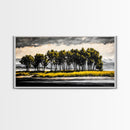 Aspen Trees, Mountain View, Nature Landscape, Rustic Home Decor, Autumn Wall Art, Framed Canvas Print, Cabin Wall Art, Modern Tree Painting