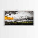 Sunset Seascape, Coastal Wall Art, Modern Beach Decor, Ocean Painting, Large Framed Canvas Print, Living Room Art, Minimalist Art