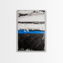 Monochrome Waves, Coastal Serenity, Abstract Seascape, Canvas Print, Minimalist Art, Modern Beach House Decor, Office Wall Art