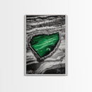 Emerald Pool, Abstract Geode, Nature Art, Textured Painting, Framed Canvas Print, Modern Earth Tones, Office Wall Art, Luxe Home Decor