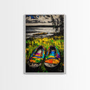 Boho Shoes, Colorful Summer Art, Coastal Decor, Relaxing Nature Scene, Eclectic Wall Art, Abstract Expressionism, Canvas Print