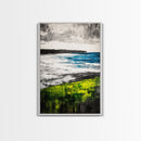 Coastal Serenity, Ocean View, Beach Horizon, Framed Canvas Print, Seascape Art, Modern Home Decor, Nautical Wall Art, Office Decor