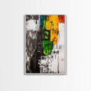 Colorful Guitar, Abstract Canvas Print, Music Lover Decor, Bohemian Wall Art, Artistic Home Painting, Living Room Statement Art