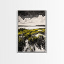 Dune Grass, Coastal Landscape Wall Art, Beach House Decor, Serene Nature Print, Rustic Seaside Art, Framed Canvas Print