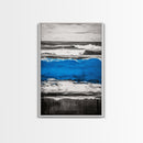 Rolling Waves, Beach Sunset, Blue Ocean, Canvas Print, Coastal Wall Art, Living Room Decor, Nautical Painting, Modern Seascape