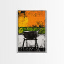 Abstract Kitchen Art, Modern Wall Decor, Rustic Cooking Print, Vibrant Boho Art, Large Wall Print, Dining Room Art, Framed Canvas Print
