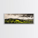 Rolling Hills, Green Landscape, Mountain View, Canvas Print, Nature Inspired Art, Living Room Wall Art, Scenic Home Decor, Rustic Art