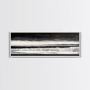 Monochrome Waves, Black and White Seascape, Ocean Art, Canvas Print, Minimalist Home Decor, Modern Coastal Wall Art