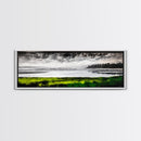 Stormy Beach, Monochrome Art, Framed Canvas Print, Coastal Wall Art, Modern Home Decor, Minimalist Landscape, Office Art, Large Wall Art