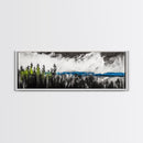 Dark Seascape, Moody Ocean, Coastal Wall Art, Framed Canvas Print, Nautical Decor, Modern Black and White, Ocean Horizon, Stormy Sky