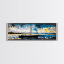 Sailboat, Nautical Wall Art, Ocean Sunset, Framed Canvas Print, Coastal Decor, Maritime Painting, Large Wall Art, Serene Water Scene