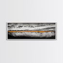 Golden Horizon, Dramatic Sky, Minimalist Landscape, Framed Canvas Print, Neutral Wall Art, Modern Office Decor, Large Wall Hanging